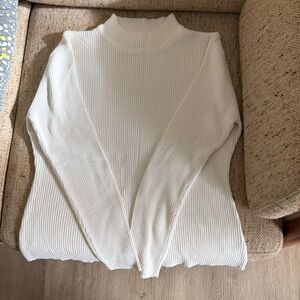 Cozy Cream Ribbed Turtleneck Sweater